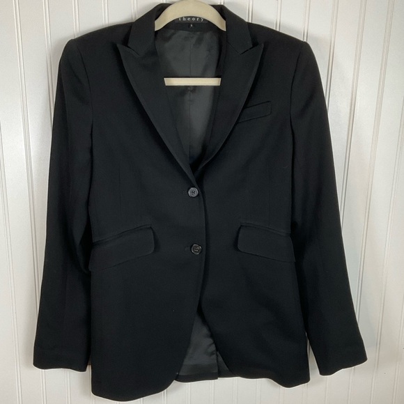 Theory Black Wool Blazer - Picture 1 of 4